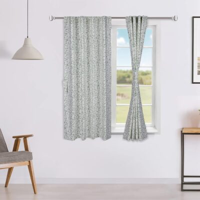 Solimo 100% Cotton Semi-Sheer Curtains: Leafy Design for Elegant Windows