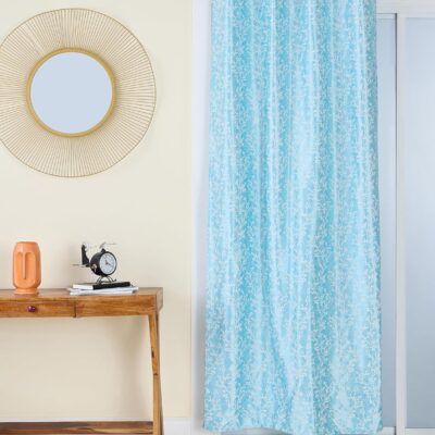 Solimo Premium Aqua Curtains – Abstract Print, Easy Care, 7 FT, 225 GSM