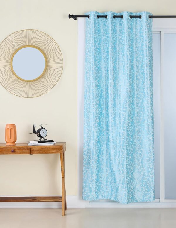 Solimo Premium Aqua Curtains - Abstract Print, Easy Care, 7 FT, 225 GSM