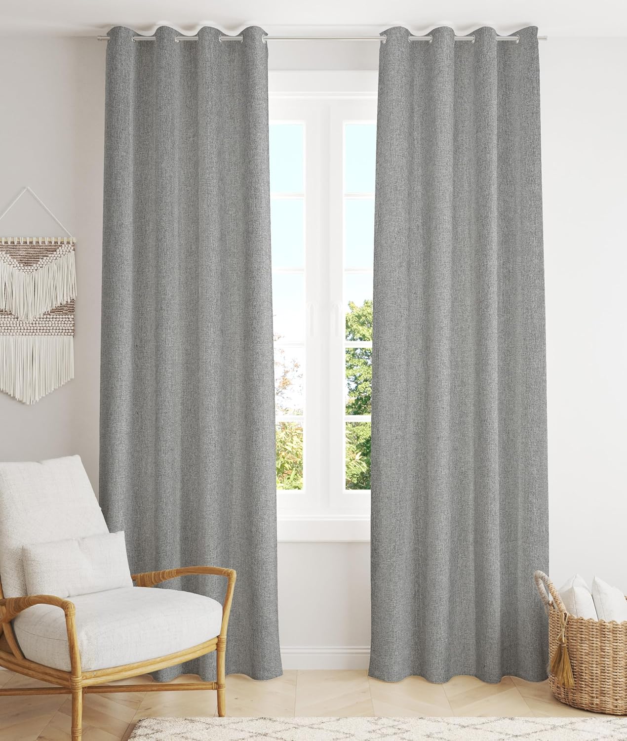 Stylish 5 Feet Jute Curtains: Perfect Modern Decor for Living Rooms and Bedrooms