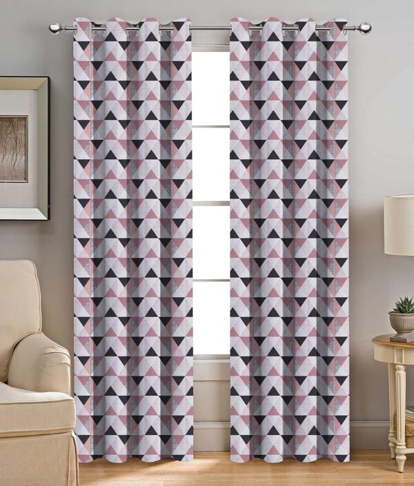 Stylish AIRWILL Cotton Geometrical Door Curtains - Pack of 2, 4ft x 7ft