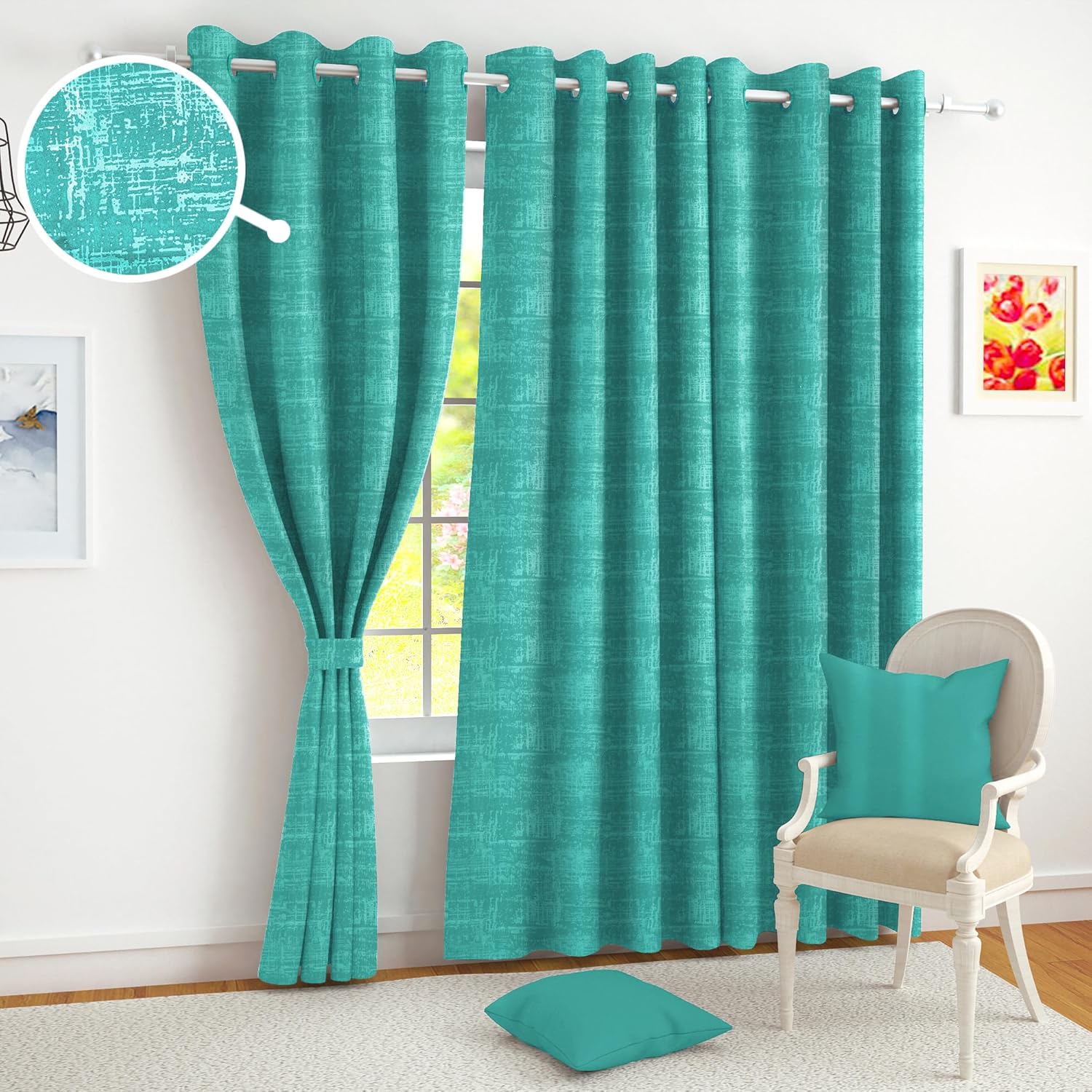 Transform Your Living Room with Stylish Thermal Blackout Curtains Set