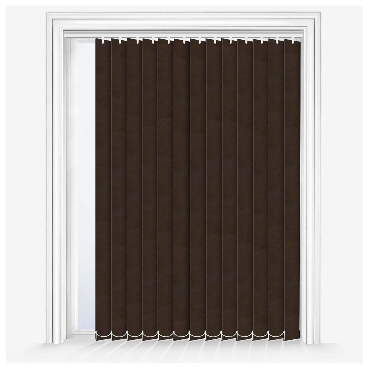 Stylish Brown Vertical Blinds: Enhance Your Home’s Windows and Doors Elegantly