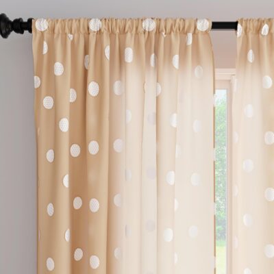 Stylish Encasa XO Light-Filtering Curtains for Kitchen, Bedroom, and Living Room