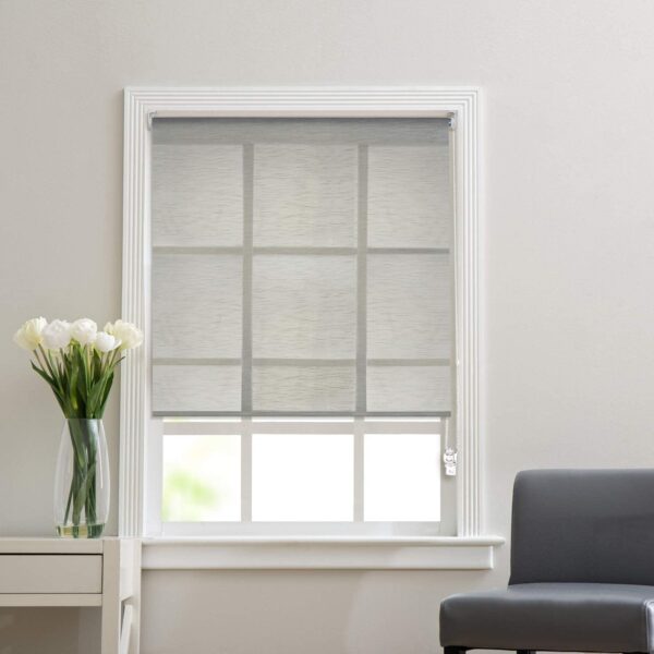 Stylish Grey Sheer Roller Blinds for Light Filtering and UV Protection