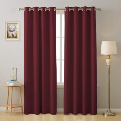 Stylish Mulberry Blackout Curtains – 7 Feet Long Set of 2