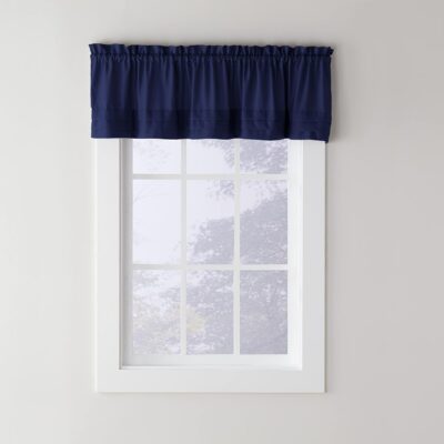 Stylish Navy Valance Curtain – Perfect Fit for Any Window (58″ x 13″)