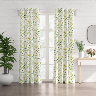 Stylish Printed Blackout Door Curtains: Home Centre Saddle Set of 2