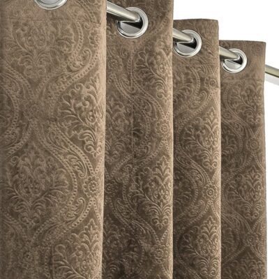 Stylish Velvet Embossed Door Curtains Set for Chic Home Decor