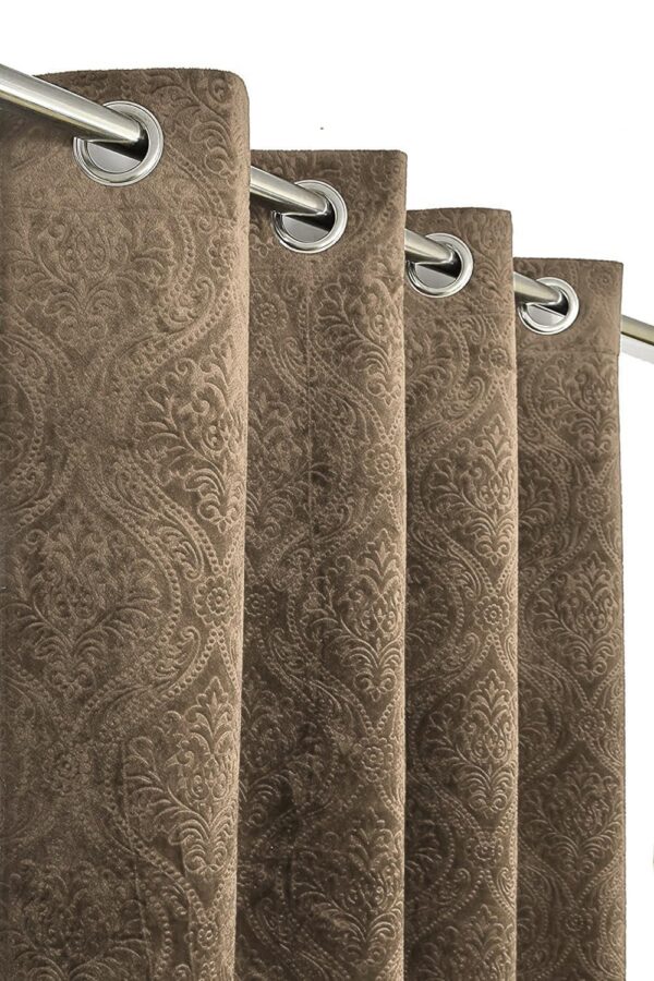 Stylish Velvet Embossed Door Curtains Set for Chic Home Decor