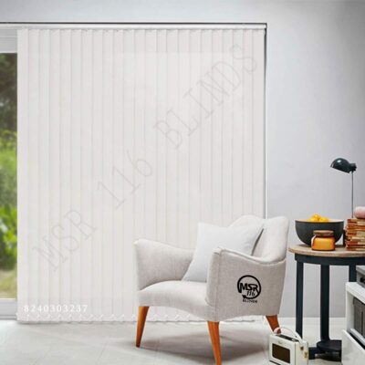 Stylish White MSR 116 Vertical Blinds for Every Room in Your Home