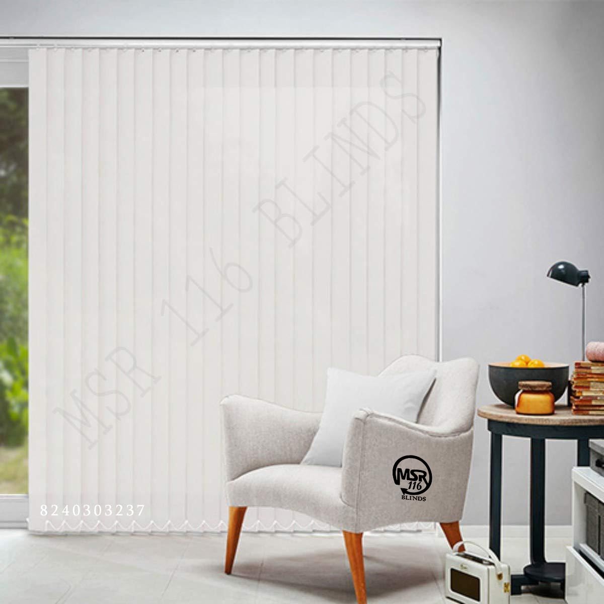 Transform Your Space with Stylish White MSR 116 Vertical Blinds