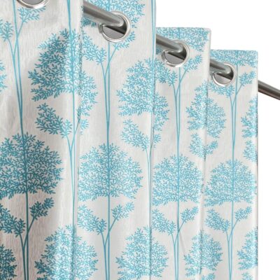 Tree Printed Long Window Curtains Set of 2 for Room Darkening Decor