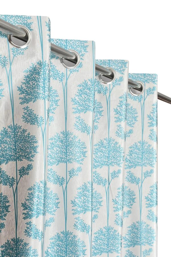 Tree Printed Long Window Curtains Set of 2 for Room Darkening Decor