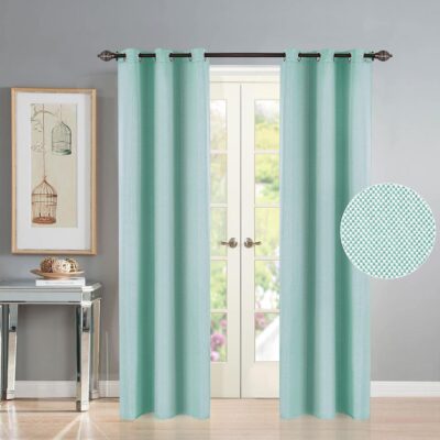 Turquoise Semi Blackout Curtains: Elegant Room Darkening for Bedrooms and Living Rooms