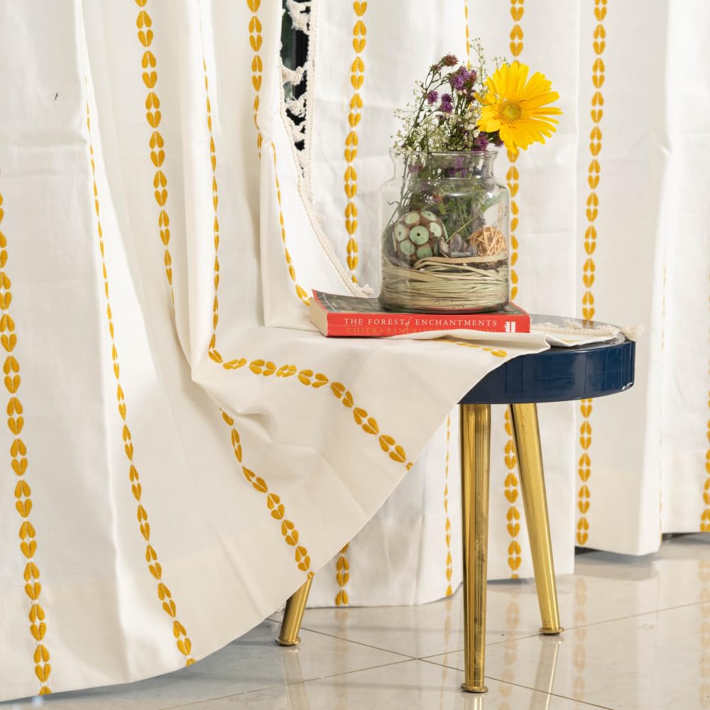 Transform Your Space with Urban Space 7 Ft Vintage Yellow Door Curtain