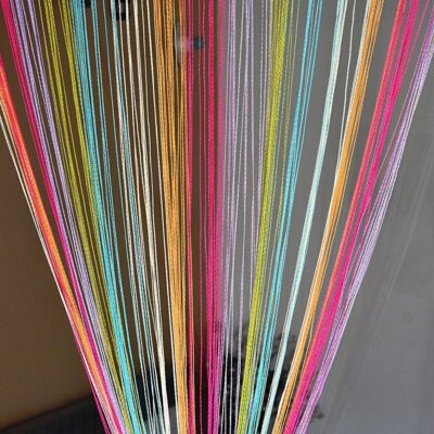 Vibrant Multi-Color String Curtains 4×9 Feet for Stylish Home Decor