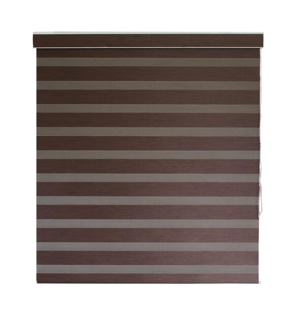 Zebra Polyester Blinds for Windows: Stylish Coffee Color, 135x130cm Size - Image 3