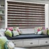 Zebra Polyester Blinds for Windows: Stylish Coffee Color, 135x130cm Size - Image 2