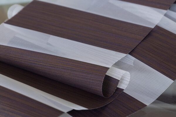 Zebra Polyester Blinds for Windows: Stylish Coffee Color, 135x130cm Size - Image 4