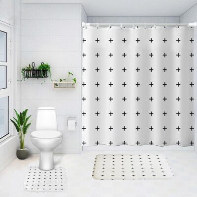 Vibrant UMAI Shower Curtain and Bathmat Set for Stylish Bathrooms