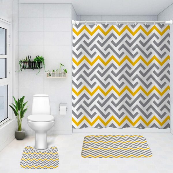 Vibrant UMAI Shower Curtain and Bathmat Set for Stylish Bathrooms