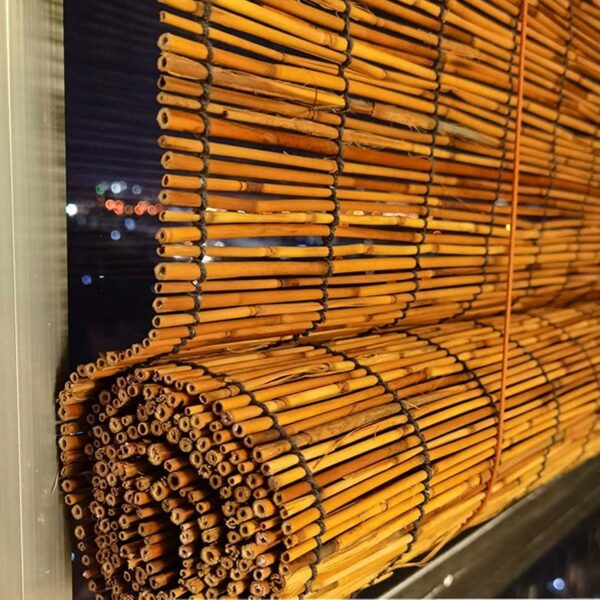 Natural Bamboo Roller Blinds for Stylish Indoor and Outdoor Window Decor - Image 4