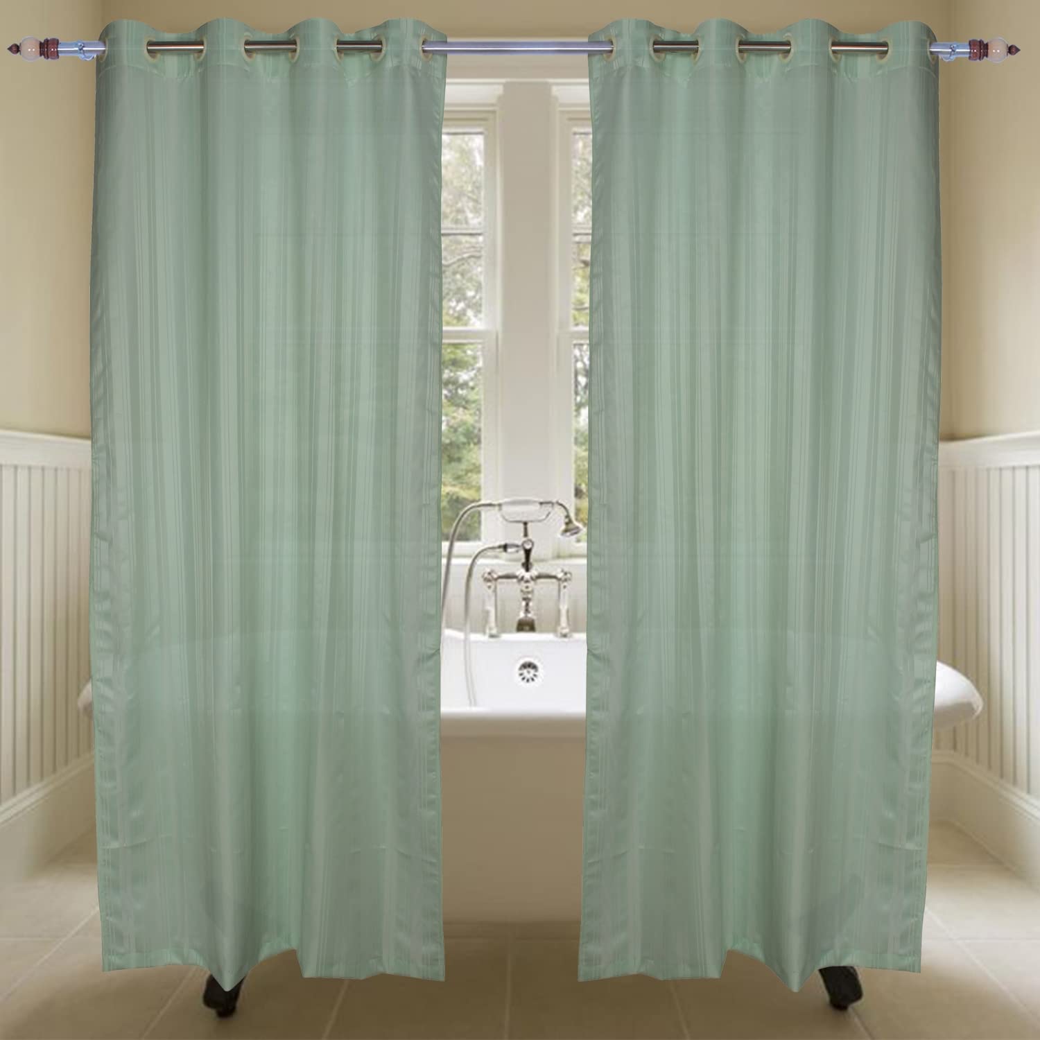 Light Green Waterproof Shower Curtain Set: Stylish and Functional for Your Bathroom