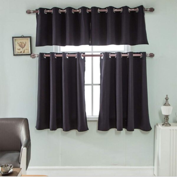 Solid Colored Short Valance Curtains for Stylish Kitchen Window Treatments - Image 7