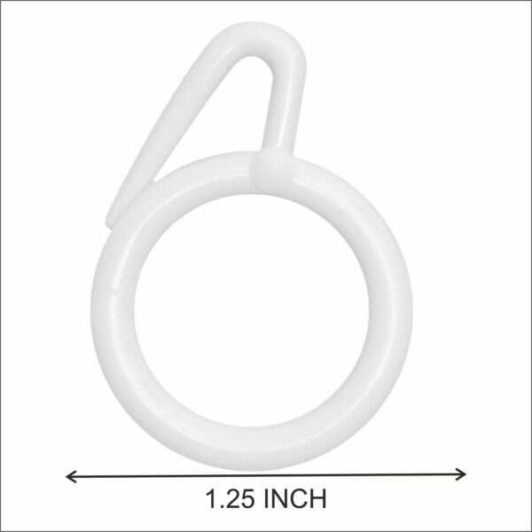 Premium Plastic Curtain Rings for Windows, Doors, and Bathrooms - 24 Pack - Image 4