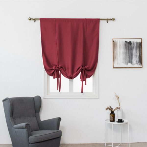 Elegant CALANDIS Blackout Curtains: Stylish Room Darkening Roman Shades in Red - Image 2