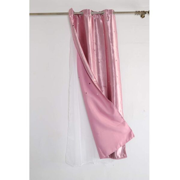 Starry Series Pink Curtains: Elegant Roman Shades for Your Bedroom Decor - Image 2