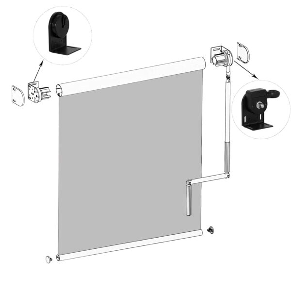 Universal Replacement Mounting Brackets for Roller Shades - Indoor/Outdoor Use - Image 3