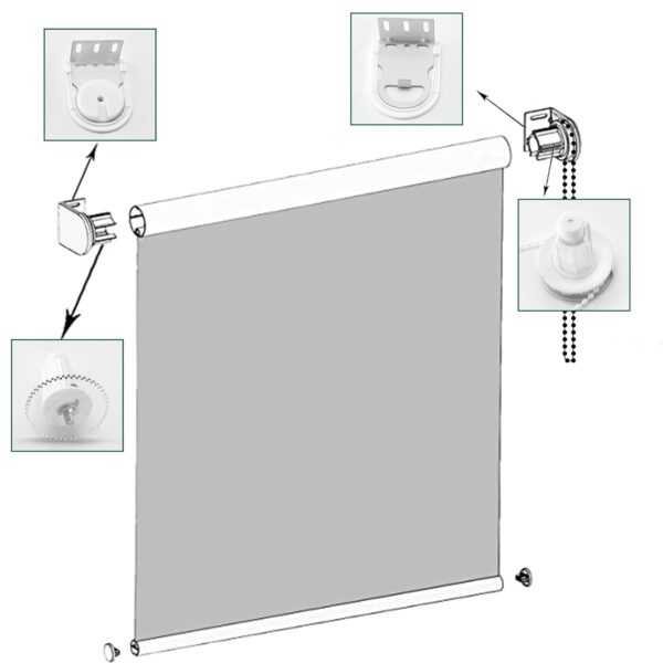 Roller Blind Clutch for 28mm Tube: Easy Installation Accessories for Shades - Image 4