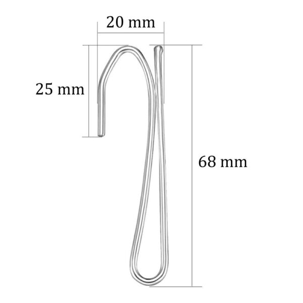 50 Pcs Stainless Steel Curtain Hooks for Easy Pinch Pleat Installation - Image 2