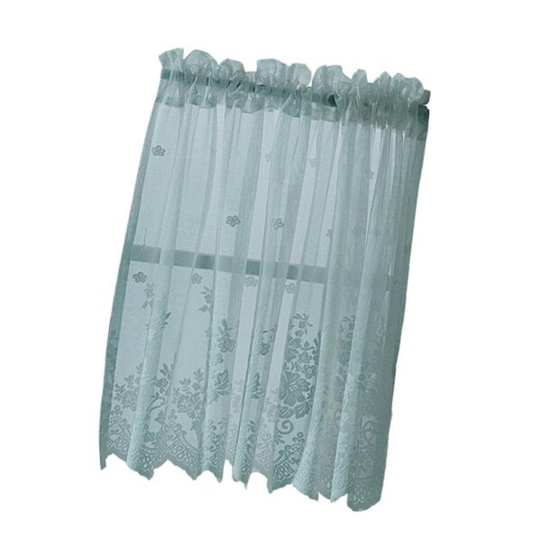 Loom Tree Blue Lace Sheer Curtain Valance for Elegant Home Decor - Image 4