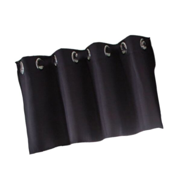 Elegant Black Solid Short Valance Curtains for Kitchen Window Treatments - Image 7