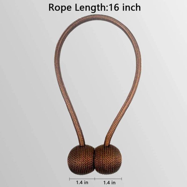 Stylish Brown Magnetic Curtain Tiebacks for Home and Office Decor - Image 5