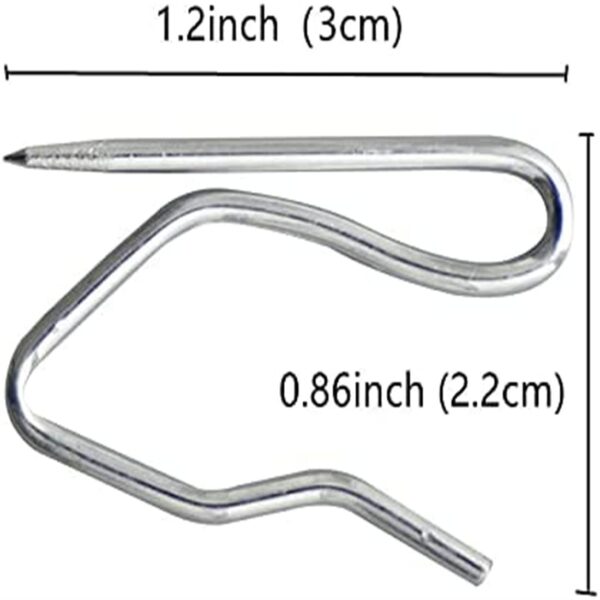 InfantLY 20pcs Metal S Shape Hooks for Easy Curtain Hanging Solutions - Image 3