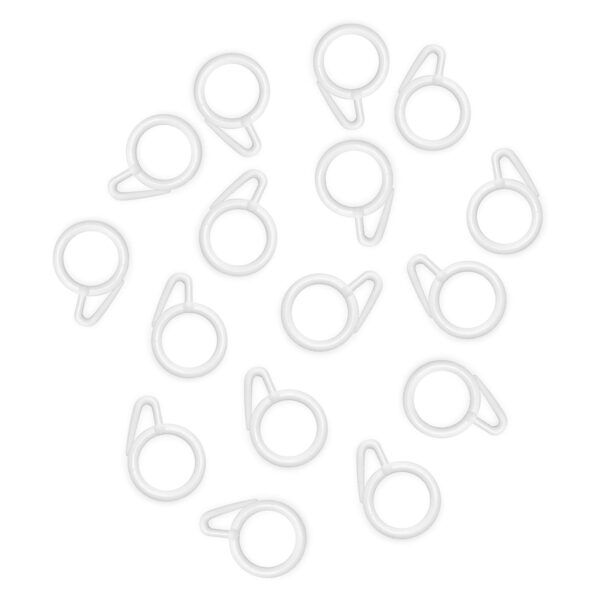 Premium Plastic Curtain Rings for Windows, Doors, and Bathrooms - 24 Pack - Image 2