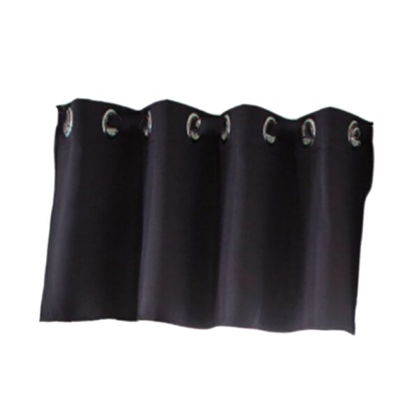 Elegant Black Solid Short Valance Curtains for Kitchen Window Treatments - Image 2