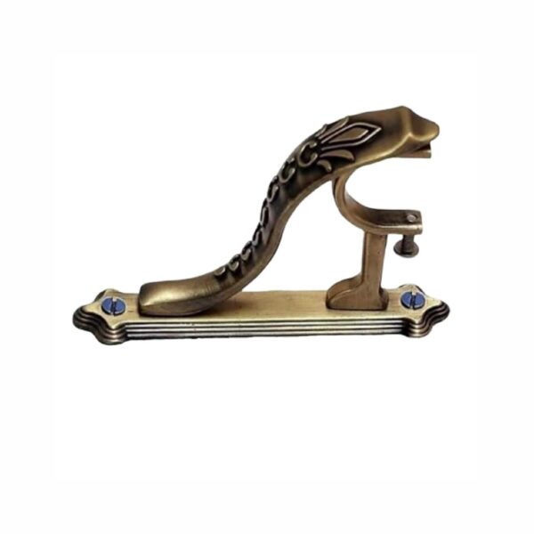 Gloxy Brass Curtain Brackets: Antique Jaguar Supports for Doors and Windows - Image 4