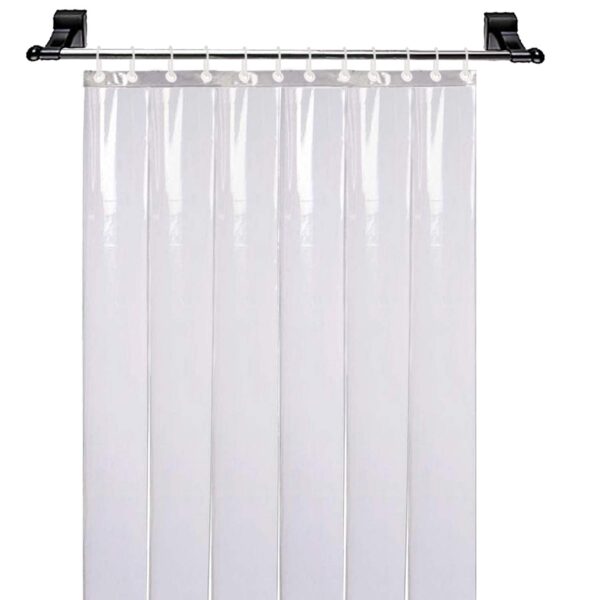 Kuber Industries 6 Strips PVC AC Door Curtain - 54x96 Inches, Transparent - Image 2