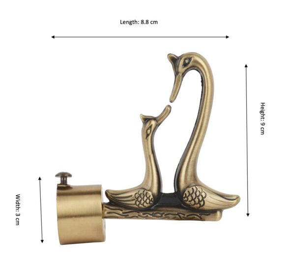 Swan Design Curtain Bracket Set for Elegant Doors and Windows - Image 2