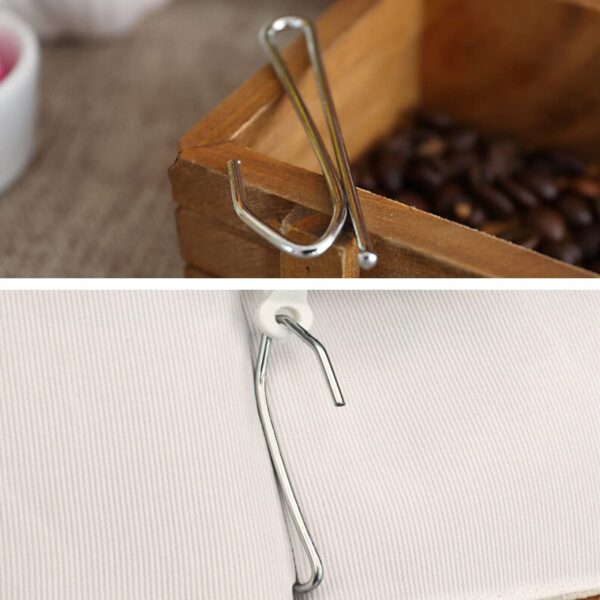 Stainless Steel Pinch Pleat Curtain Hooks - 70 Pack Metal Hooks for Drapery - Image 5