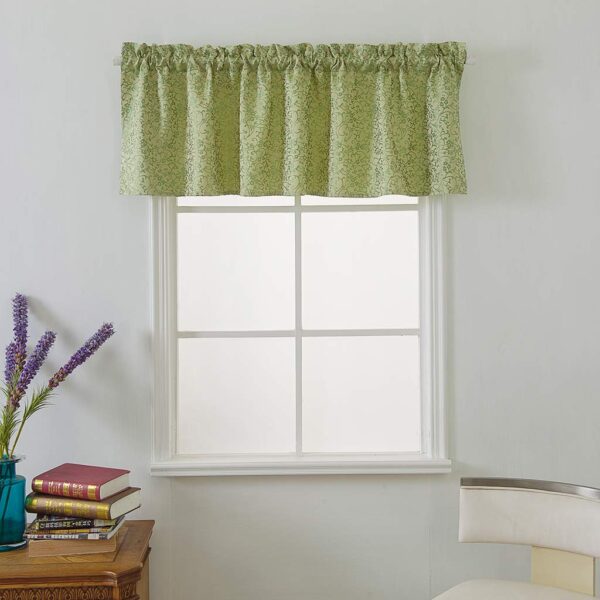 Elegant Green Voile Sheer Curtain Valance Tiers for Stylish Home Decor - Image 6