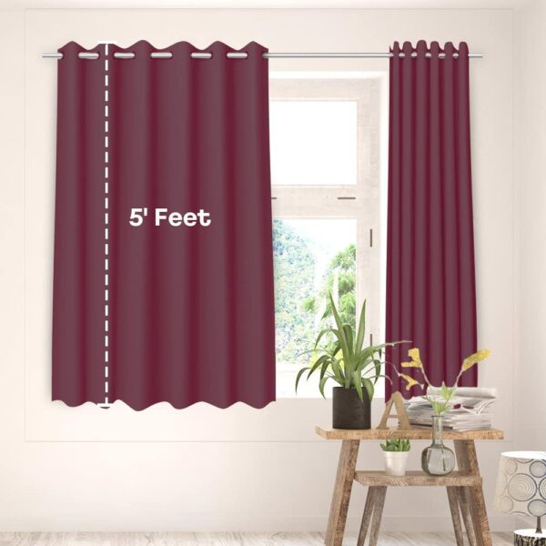 Kuber Industries 100% Blackout Curtains for Insulated 5 Feet Windows - Image 2