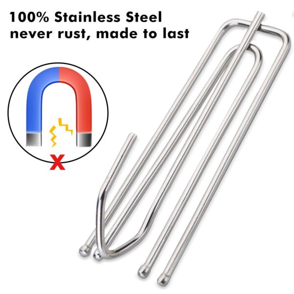 Stainless Steel Curtain Pleat Hooks: 60 Pack for Elegant Drapery Solutions - Image 4