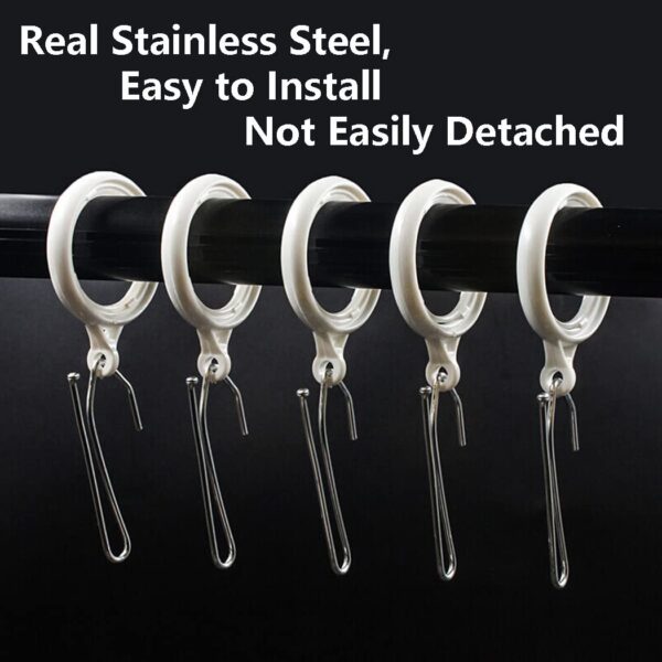 Stainless Steel Pinch Pleat Curtain Hooks - 70 Pack Metal Hooks for Drapery - Image 4