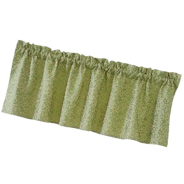 Elegant Green Voile Sheer Curtain Valance Tiers for Stylish Home Decor - Image 5